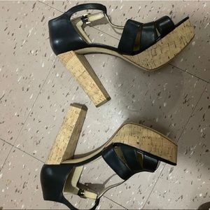 Michael Kors Black Cork Heels